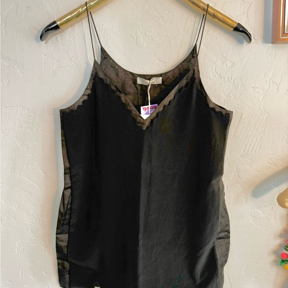 Chloe Black Silk Camisole Tank Top